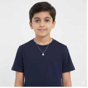 Premium Kids’ Crew Neck Cotton T-Shirt – Classic Navy